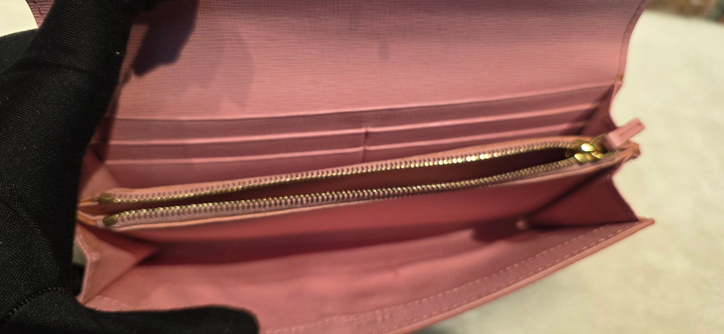 Authentic Fendi Pink OMBRE Zucca Long Wallet