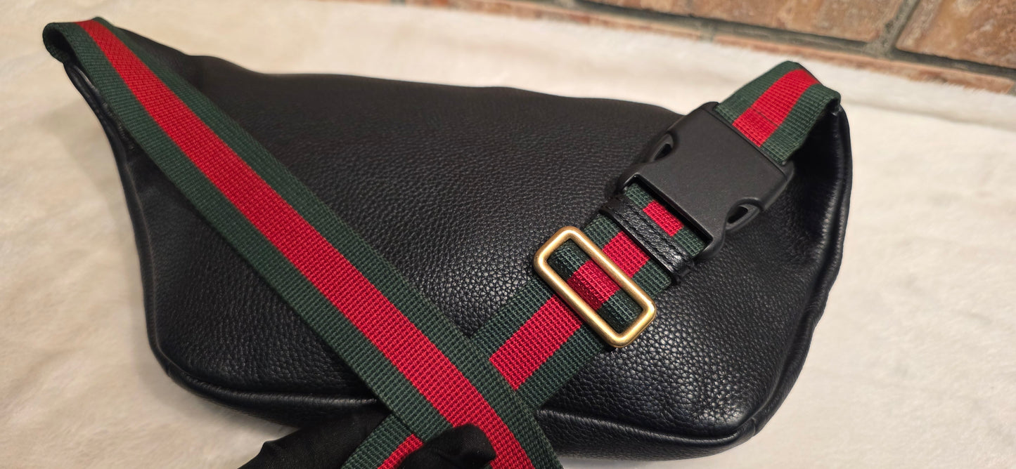 Authentic Gucci Logo Print Belt Bag - Large