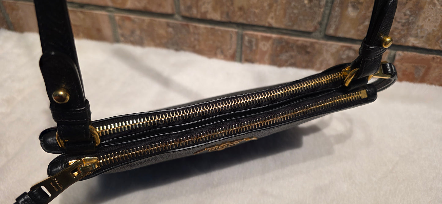 Authentic Prada Bandoliera Vitello Phenix Crossbody Bag