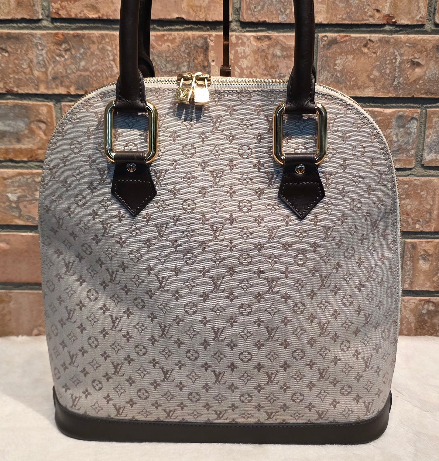 Authentic Louis Vuitton Alma Mini Lin Haut (Tall)