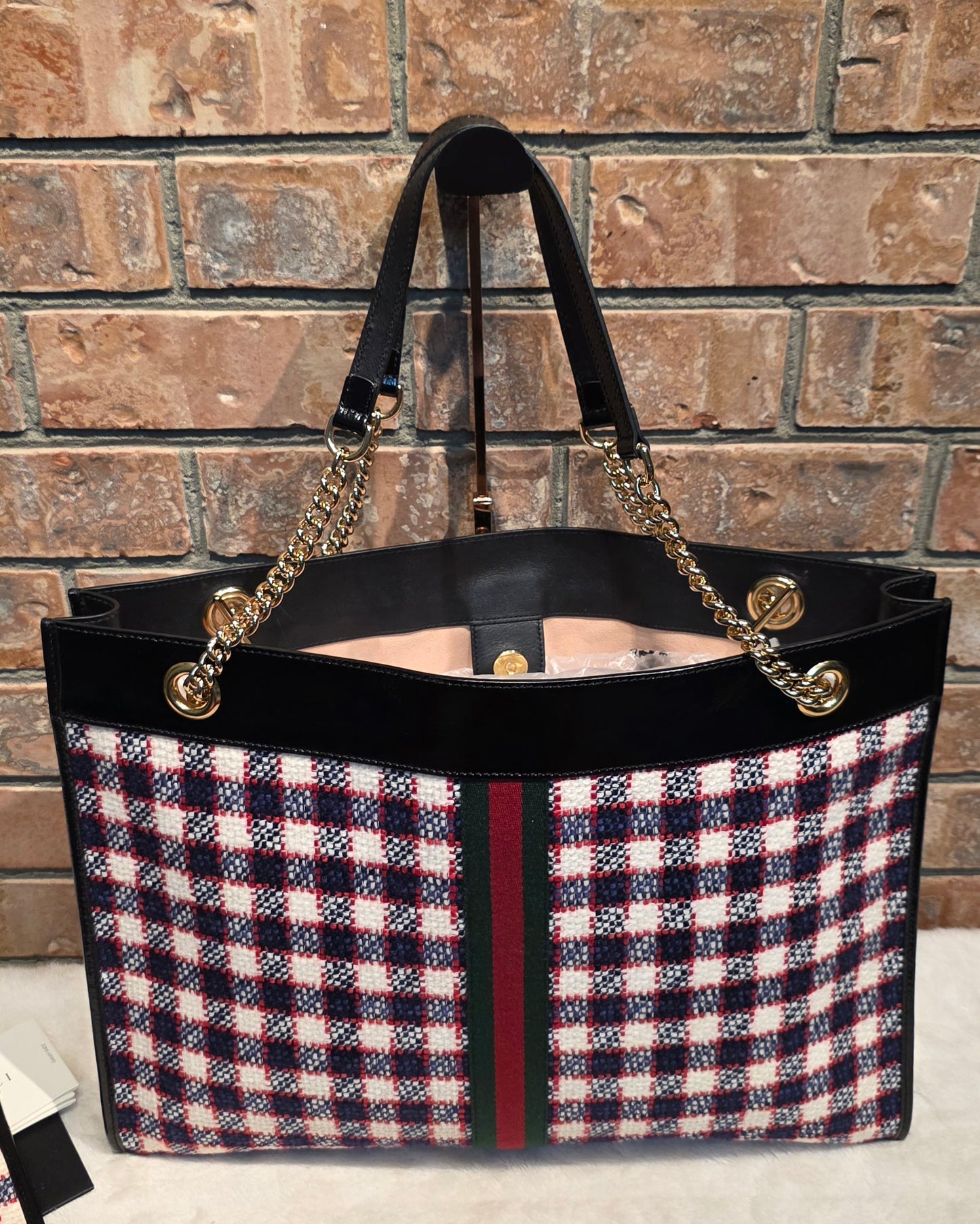 Authentic Gucci Rajah Large Tweed Tote