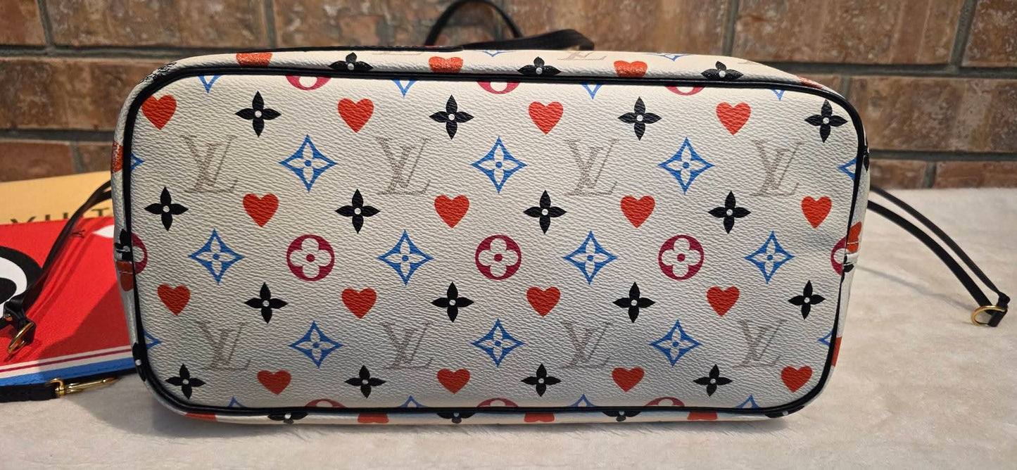 Authentic Louis Vuitton Neverfull MM with Pouch Game On Collection