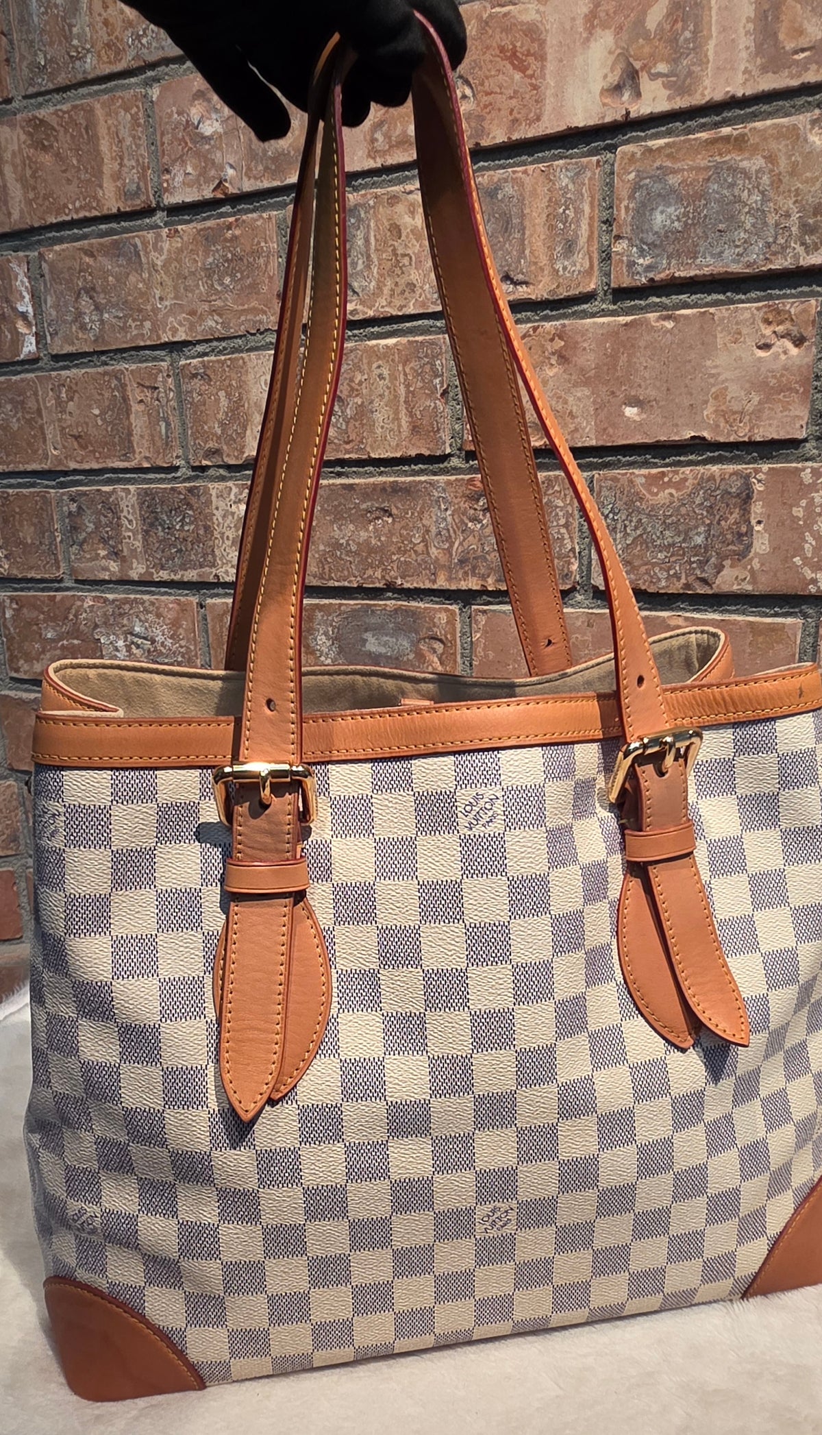 Authentic Louis Vuitton Hampstead MM Damier Azur