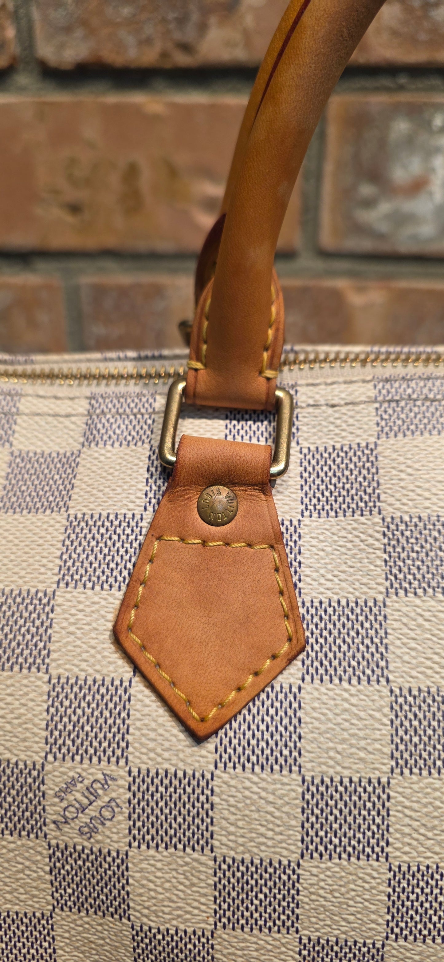 Authentic Louis Vuitton Speedy 30 Damier Azur