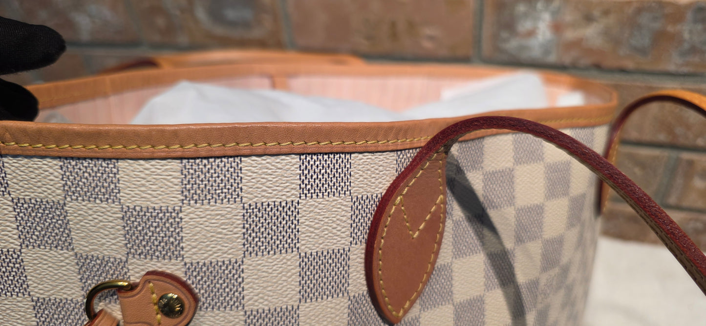 Authentic Louis Vuitton Neverfull MM Damier Azur (Bag Only)