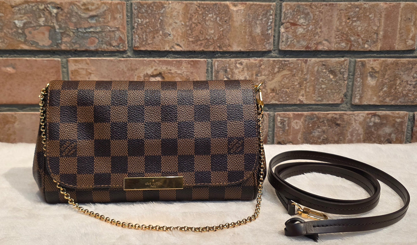 Authentic Louis Vuitton Favorite PM Damier Ebene