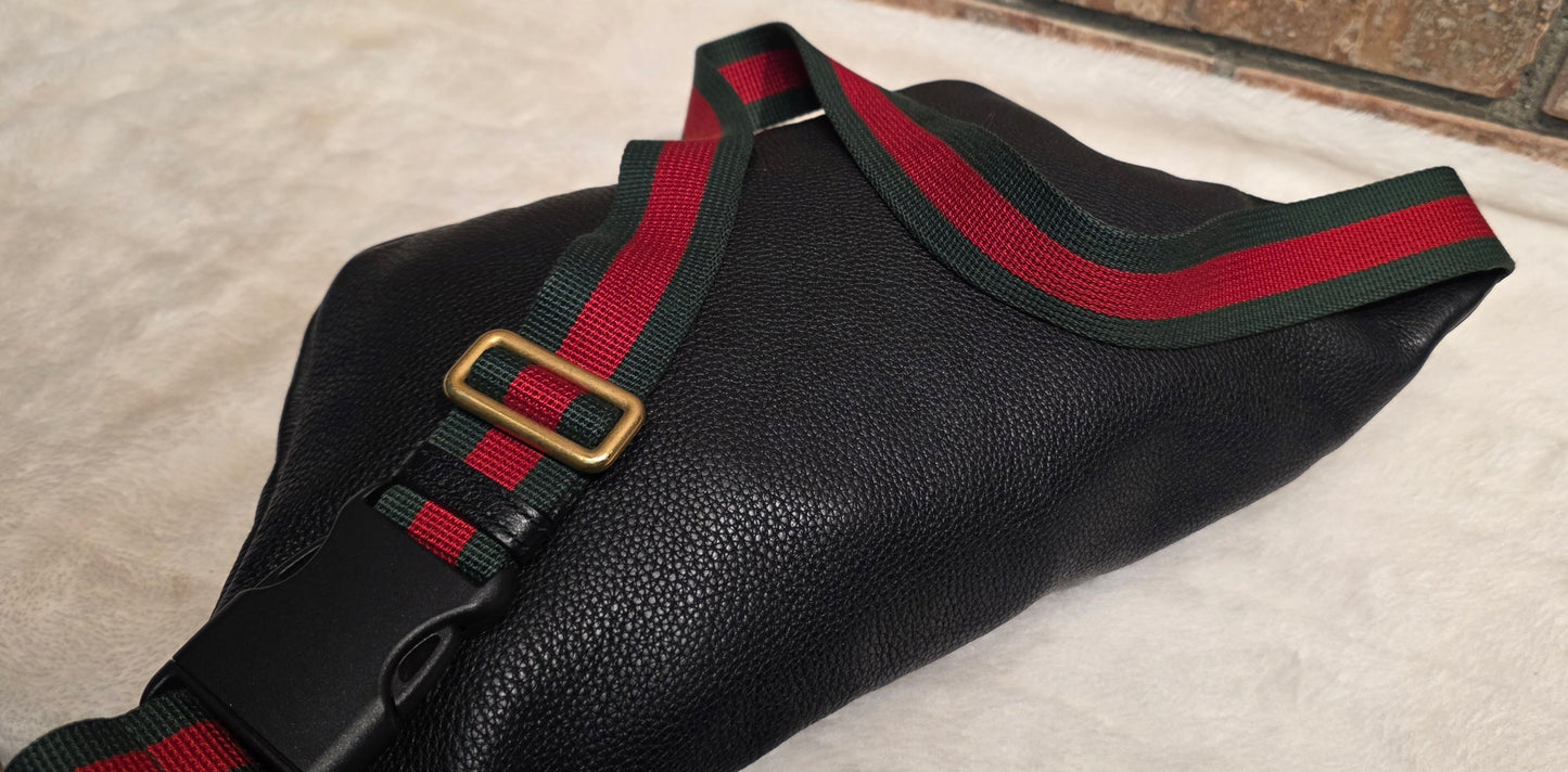 Authentic Gucci Logo Print Belt Bag - Large