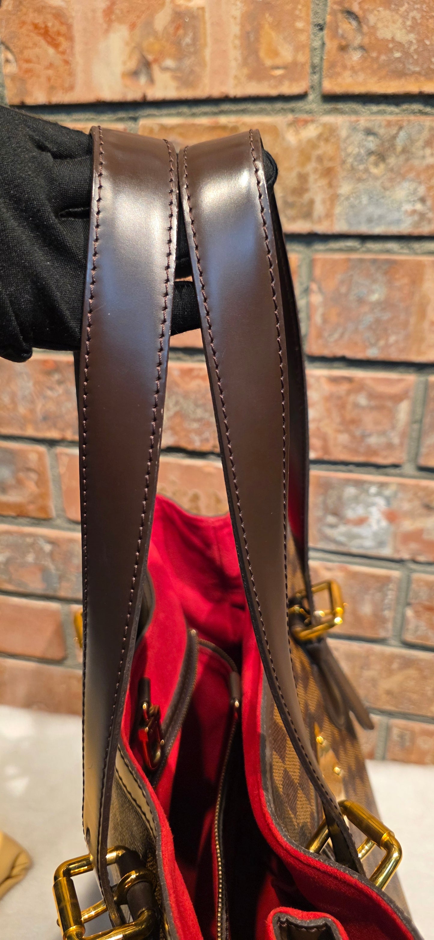 Authentic Louis Vuitton Hampstead MM Damier Ebene