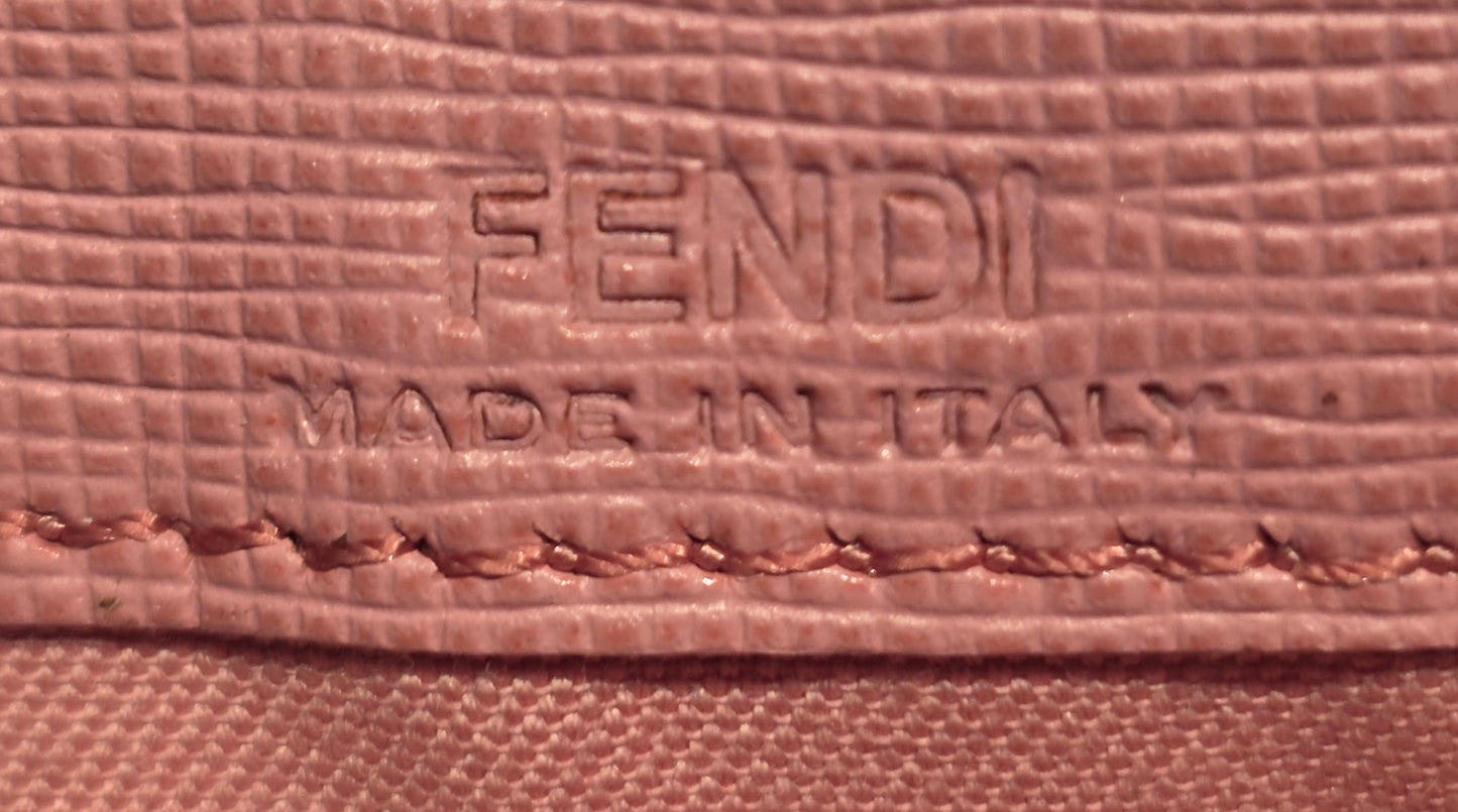 Authentic Fendi Pink OMBRE Zucca Long Wallet