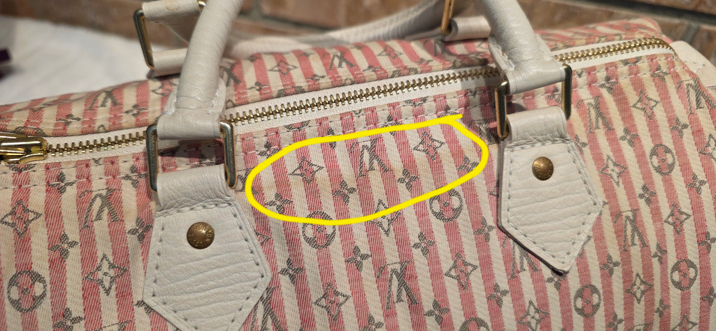 Authentic Louis Vuitton Speedy 30 Mini Lin Croisette