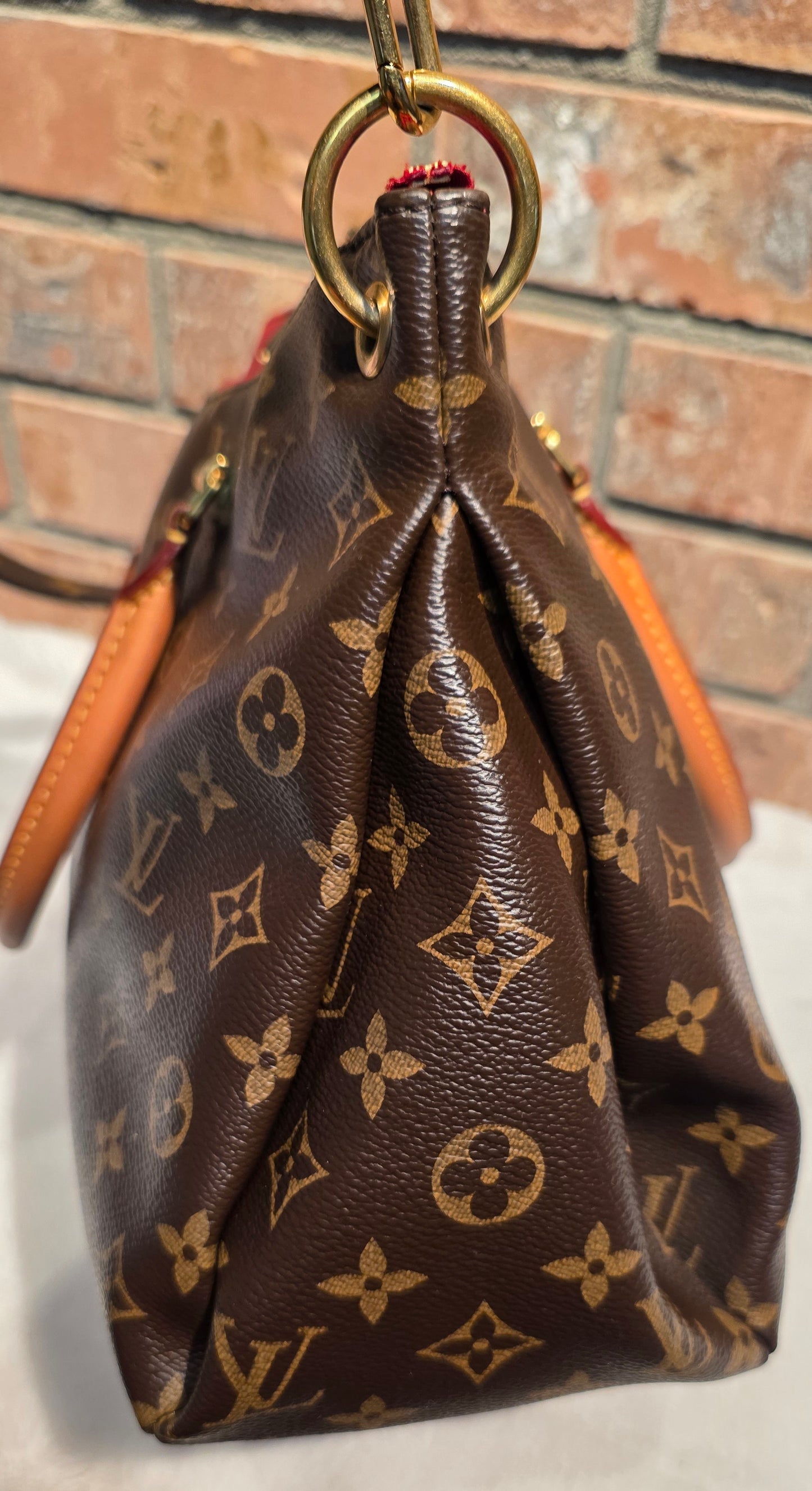Authentic Louis Vuitton Pallas MM Red