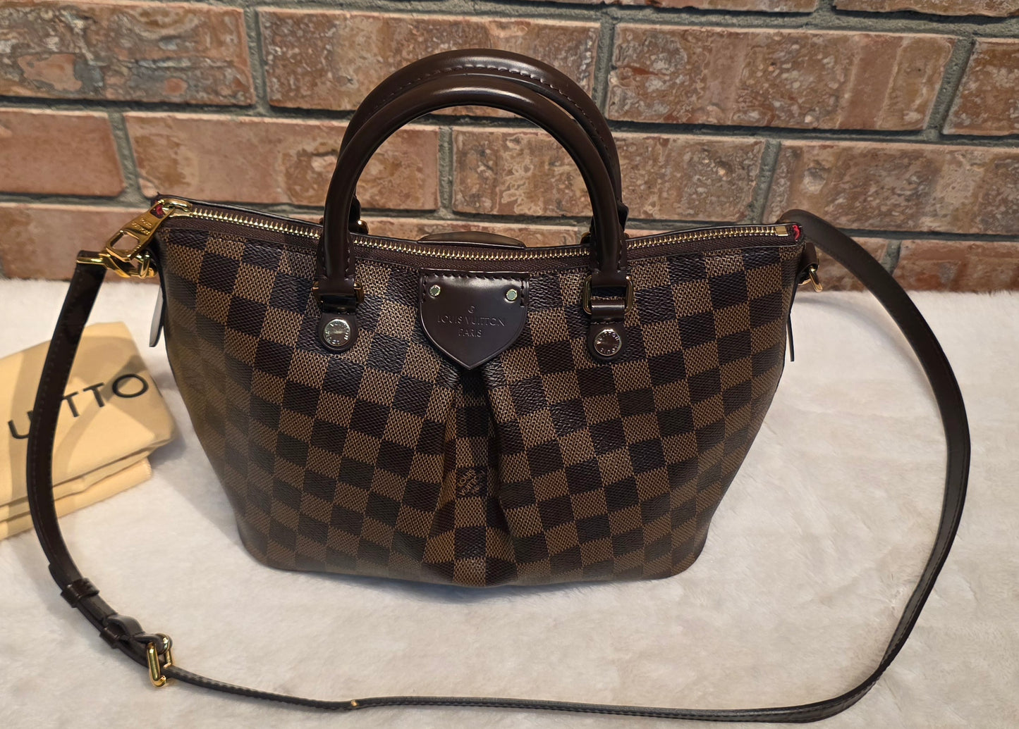 Authentic Louis Vuitton Siena PM Damier Ebene