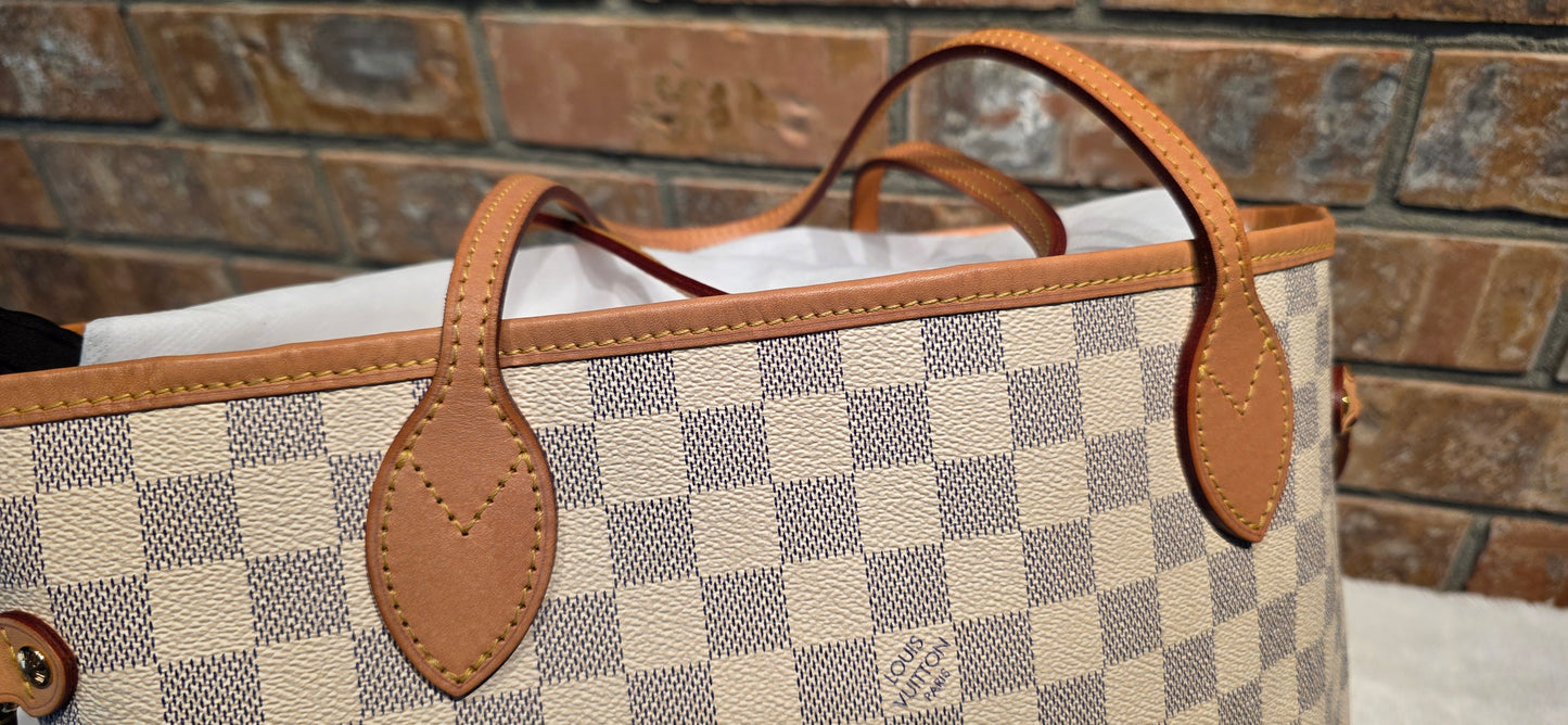 Authentic Louis Vuitton Neverfull MM Damier Azur (Bag Only)