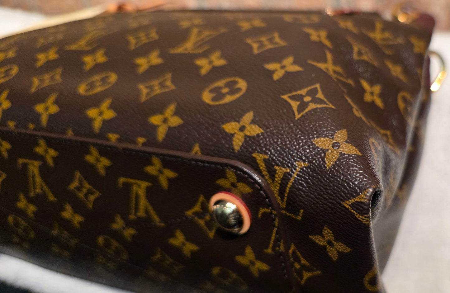 Authentic Louis Vuitton Olympe Monogram Bordeaux