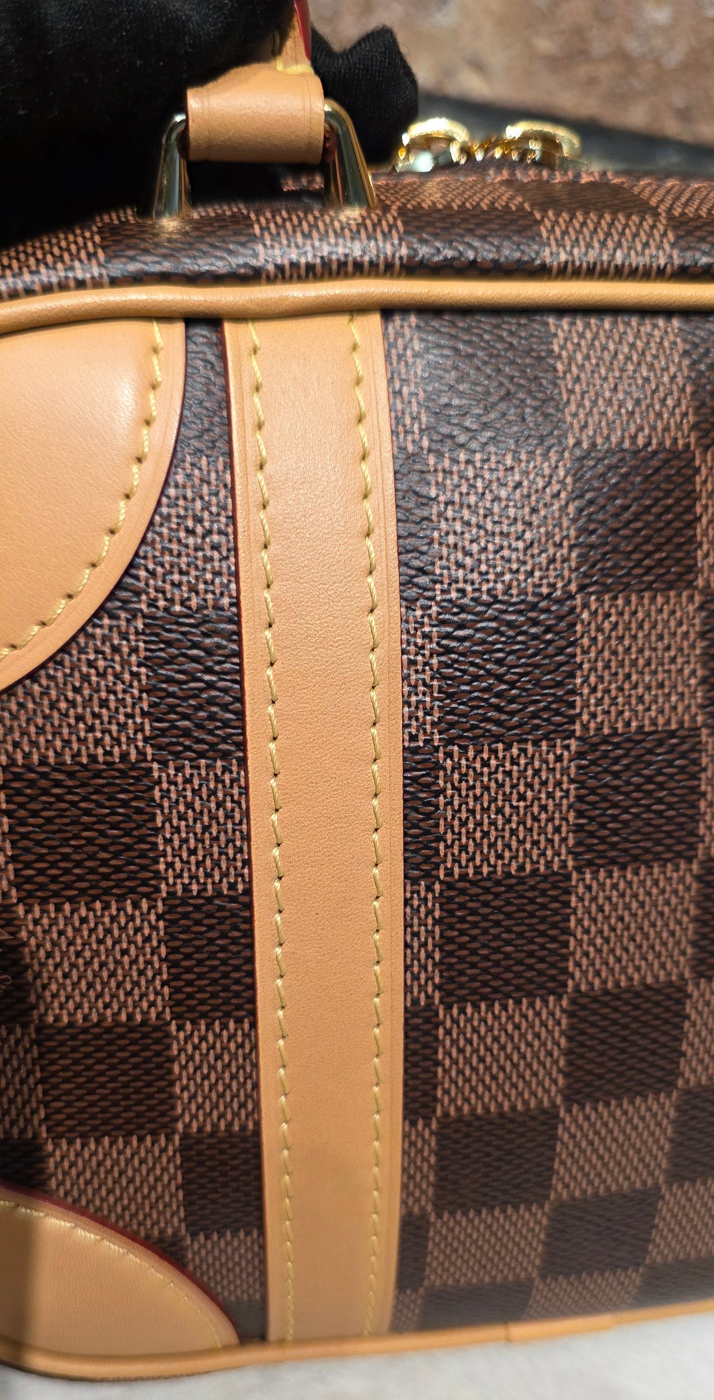 Authentic Louis Vuitton Valisette Souple BB Damier Ebene