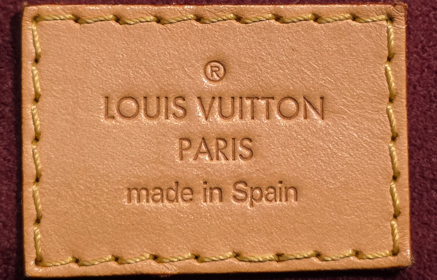 Authentic Louis Vuitton Pallas MM in Raisin
