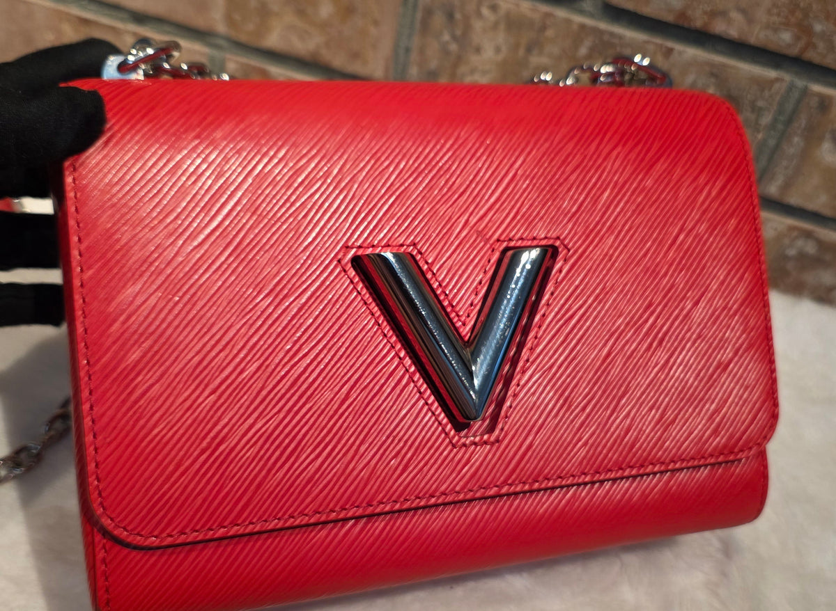 Authentic Louis Vuitton Twist MM Epi Leather in Red