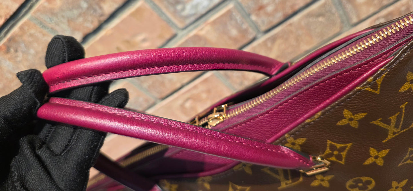 Authentic Louis Vuitton Pallas MM in Raisin