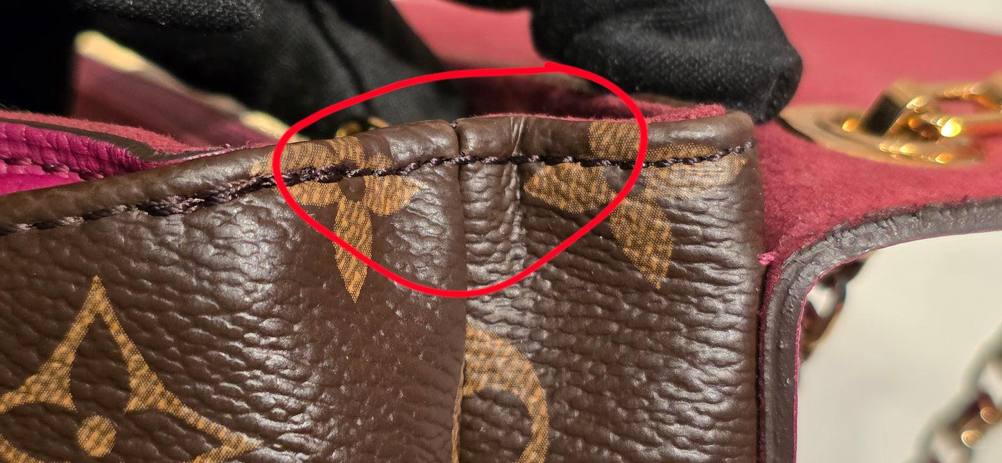 Authentic Louis Vuitton Pallas Chain in Aurore