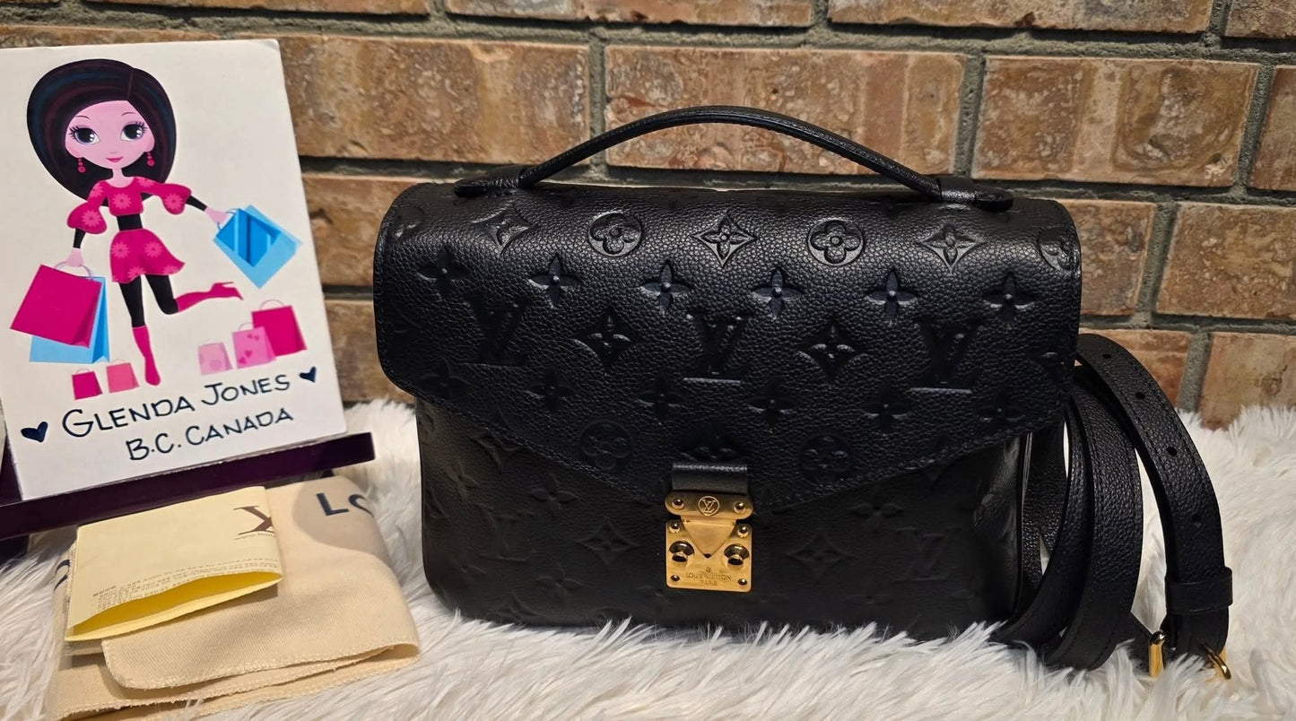 Authentic Pochette Metis Empreinte Noir