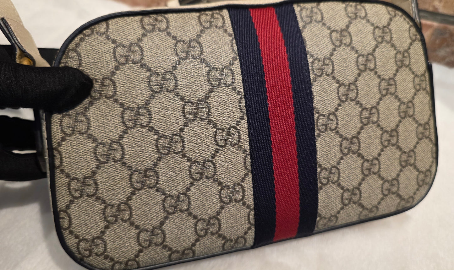 Authentic Gucci GG Supreme Ophidia Small Camera Bag