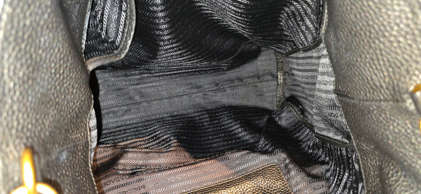 Authentic Prada Vitello Daino Leather Shopping Tote