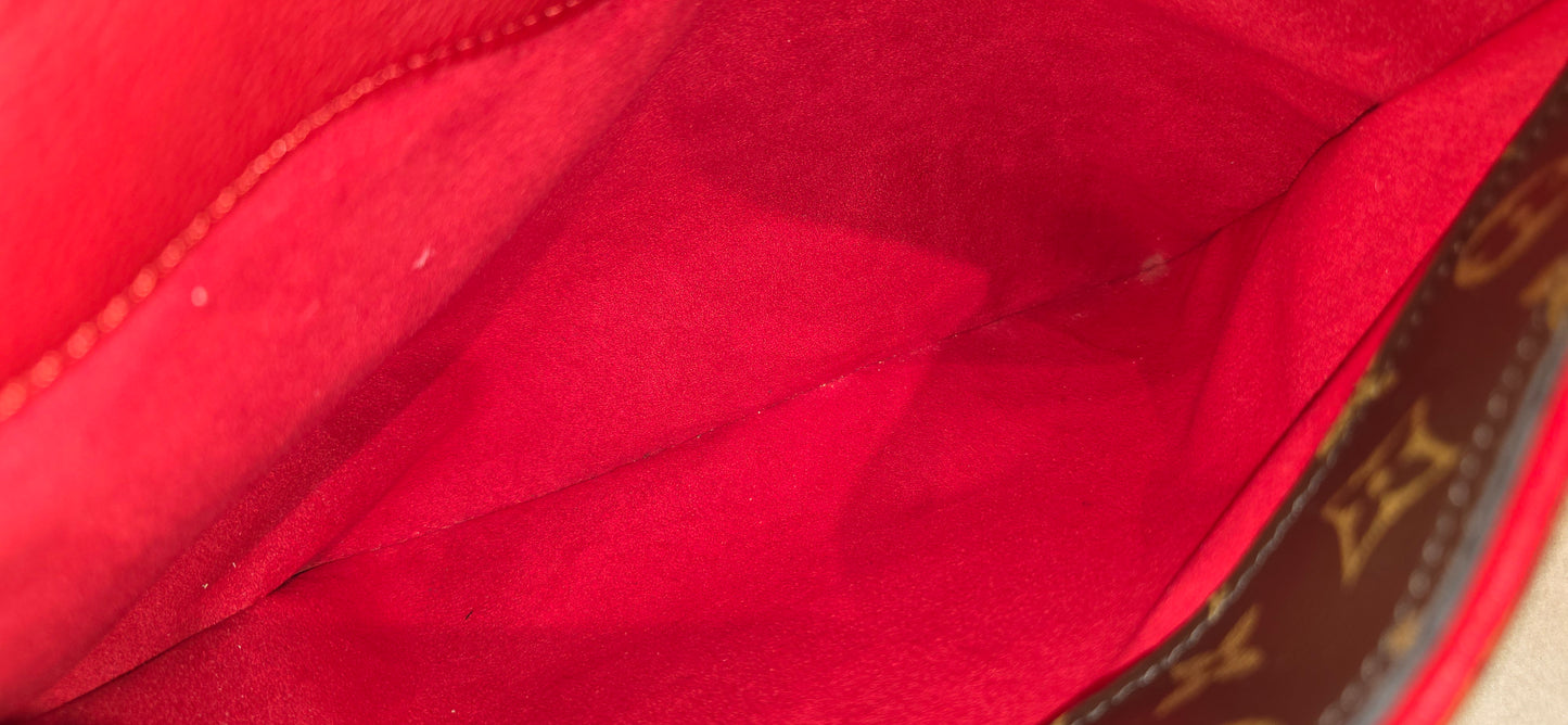 Authentic Louis Vuitton Pallas MM Red