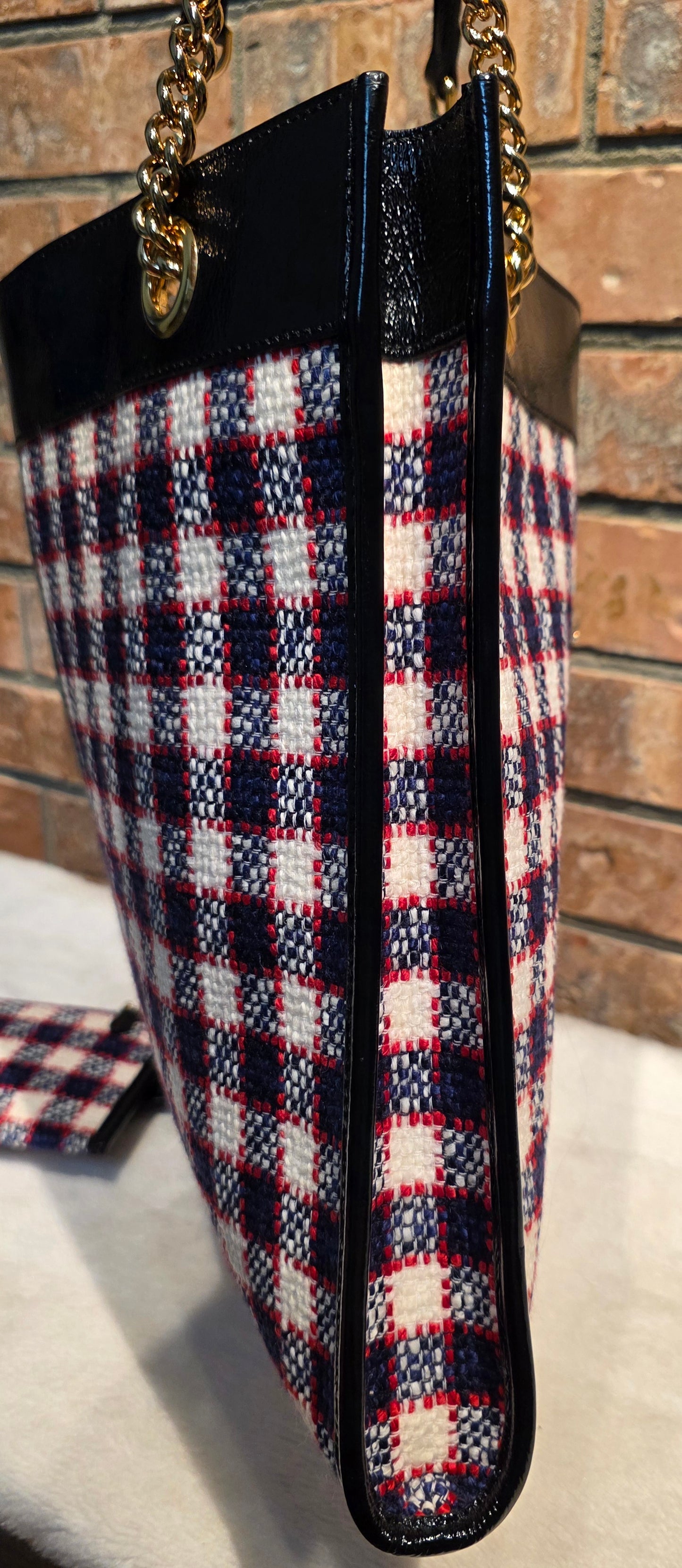 Authentic Gucci Rajah Large Tweed Tote