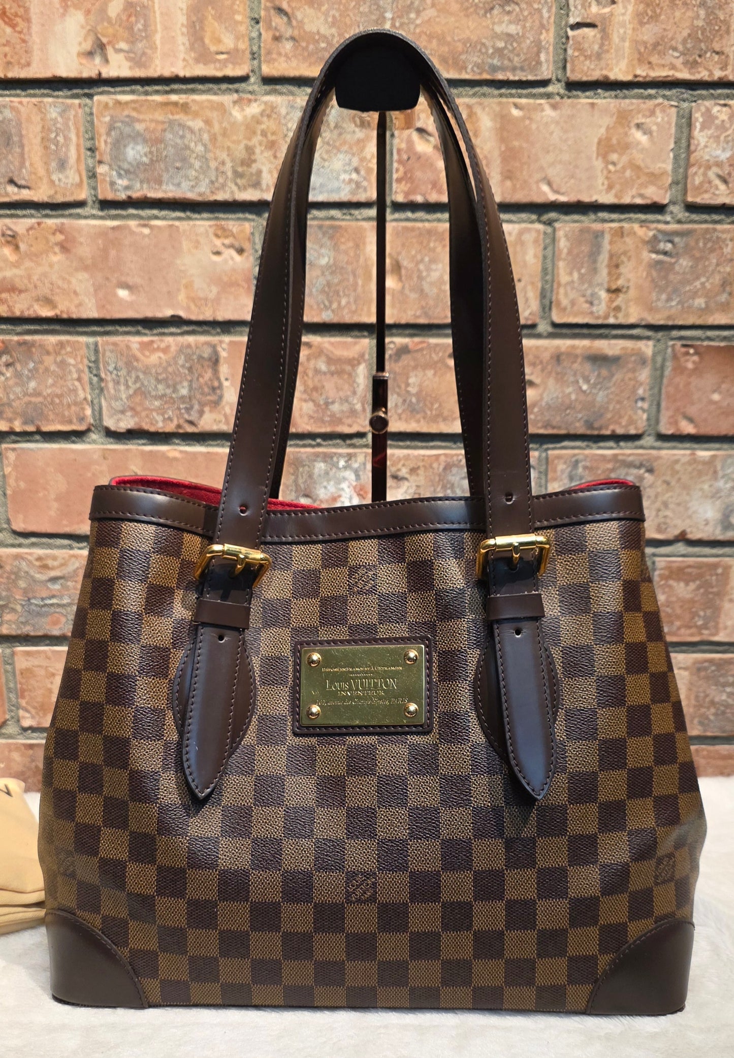 Authentic Louis Vuitton Hampstead MM Damier Ebene