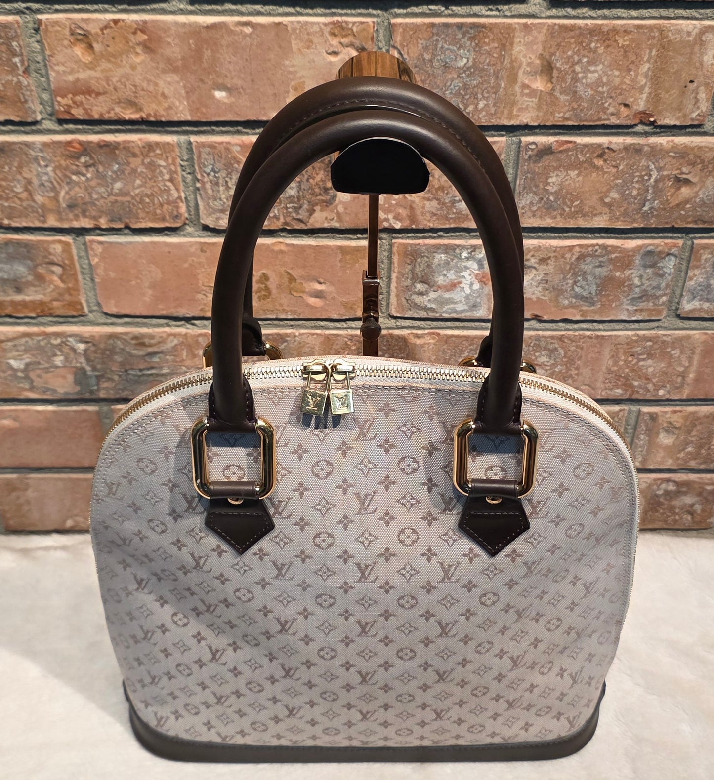 Authentic Louis Vuitton Alma Mini Lin Haut (Tall)