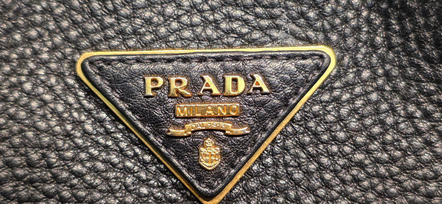 Authentic Prada Vitello Daino Leather Shopping Tote