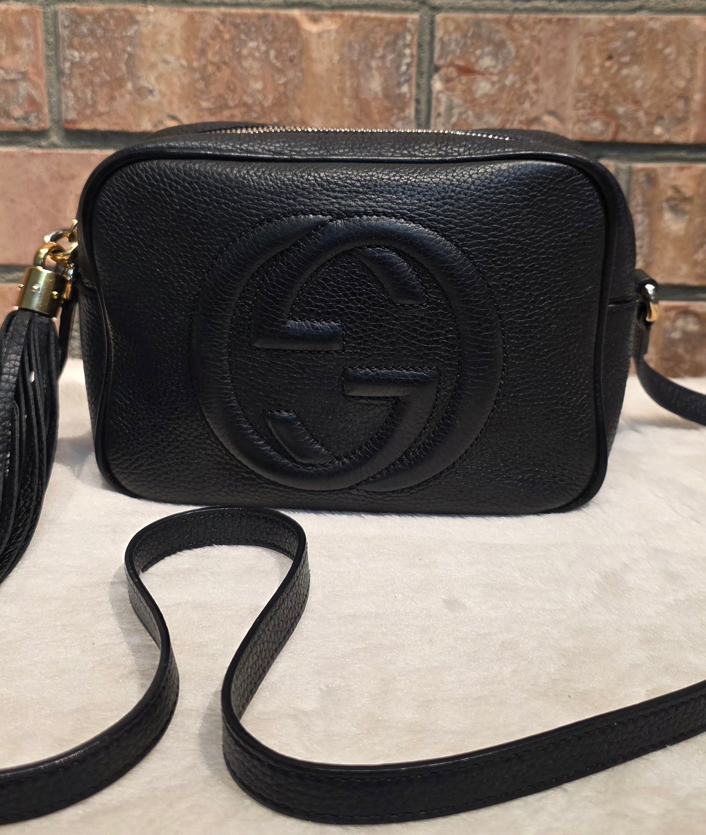 Authentic Gucci Soho Disco Crossbody Black