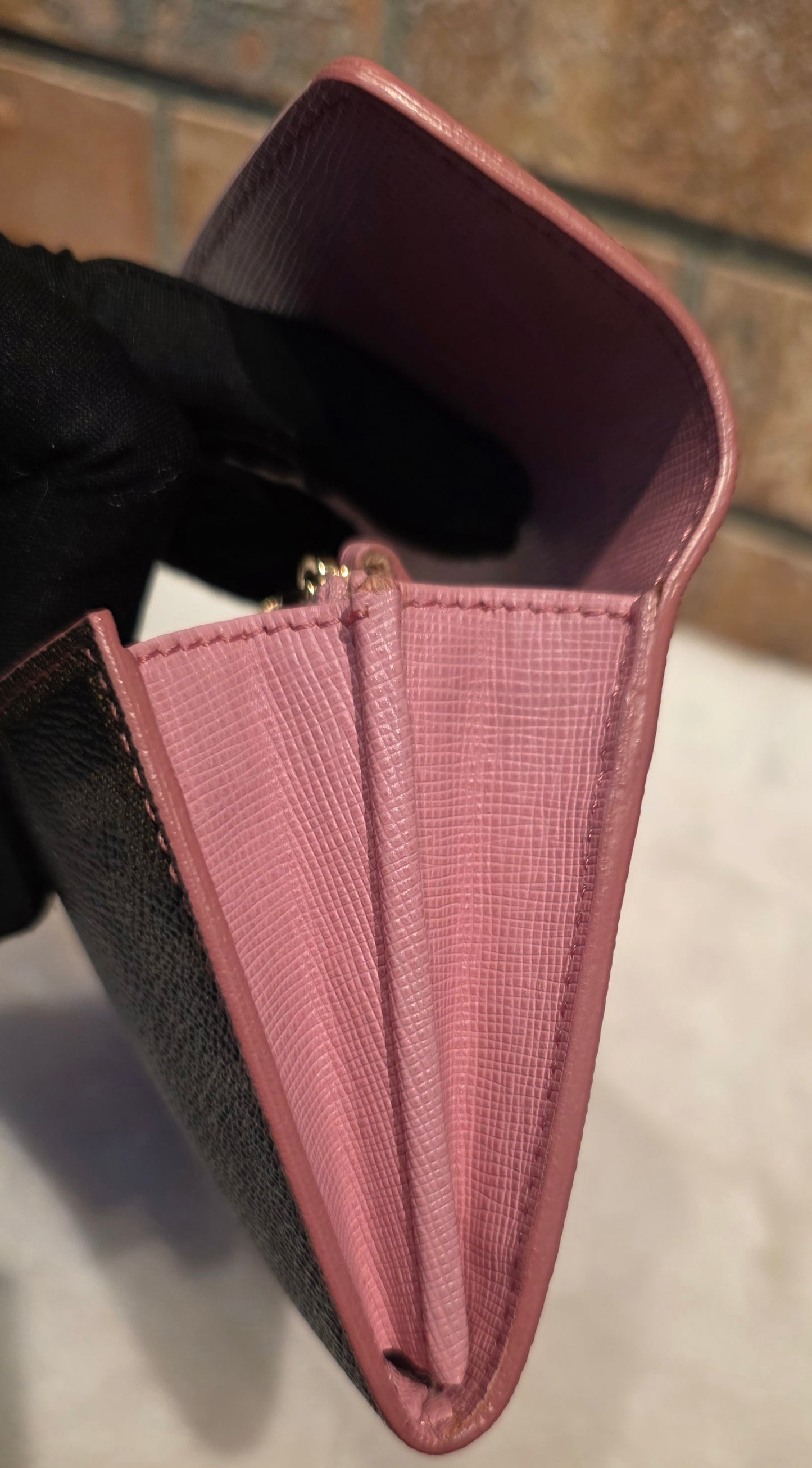 Authentic Fendi Pink OMBRE Zucca Long Wallet