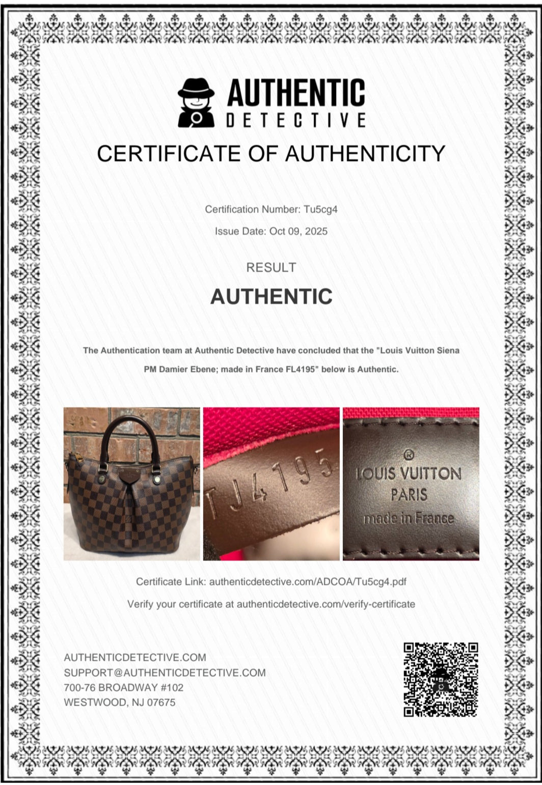 Authentic Louis Vuitton Siena PM (NO STRAP)