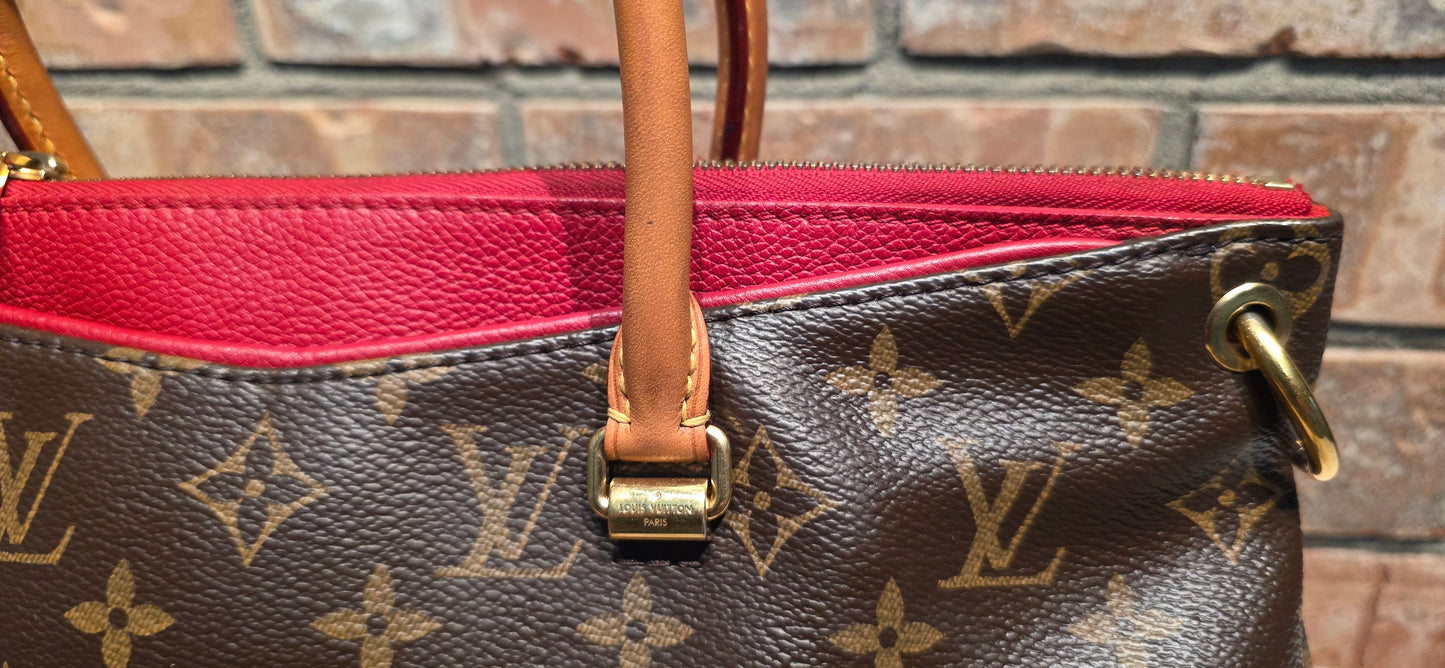 Authentic Louis Vuitton Pallas MM Red