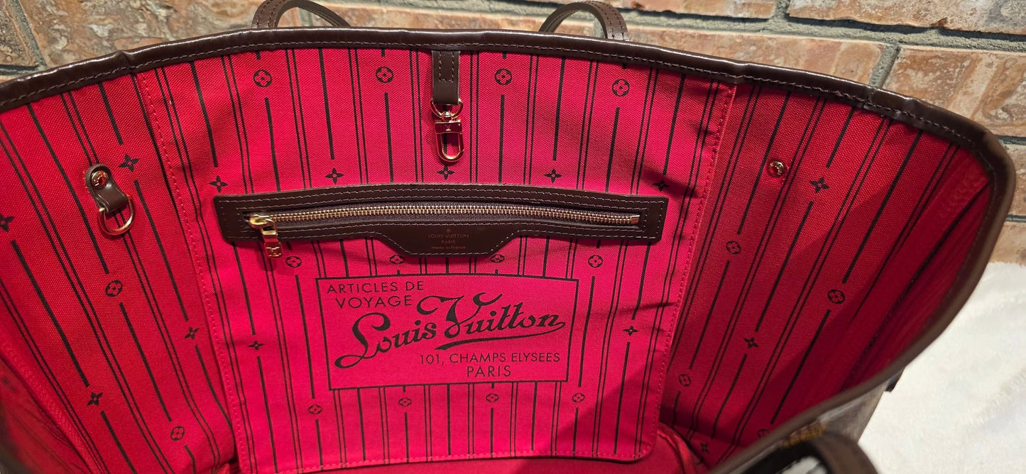 Authentic Louis Vuitton Neverfull MM Damier Ebene