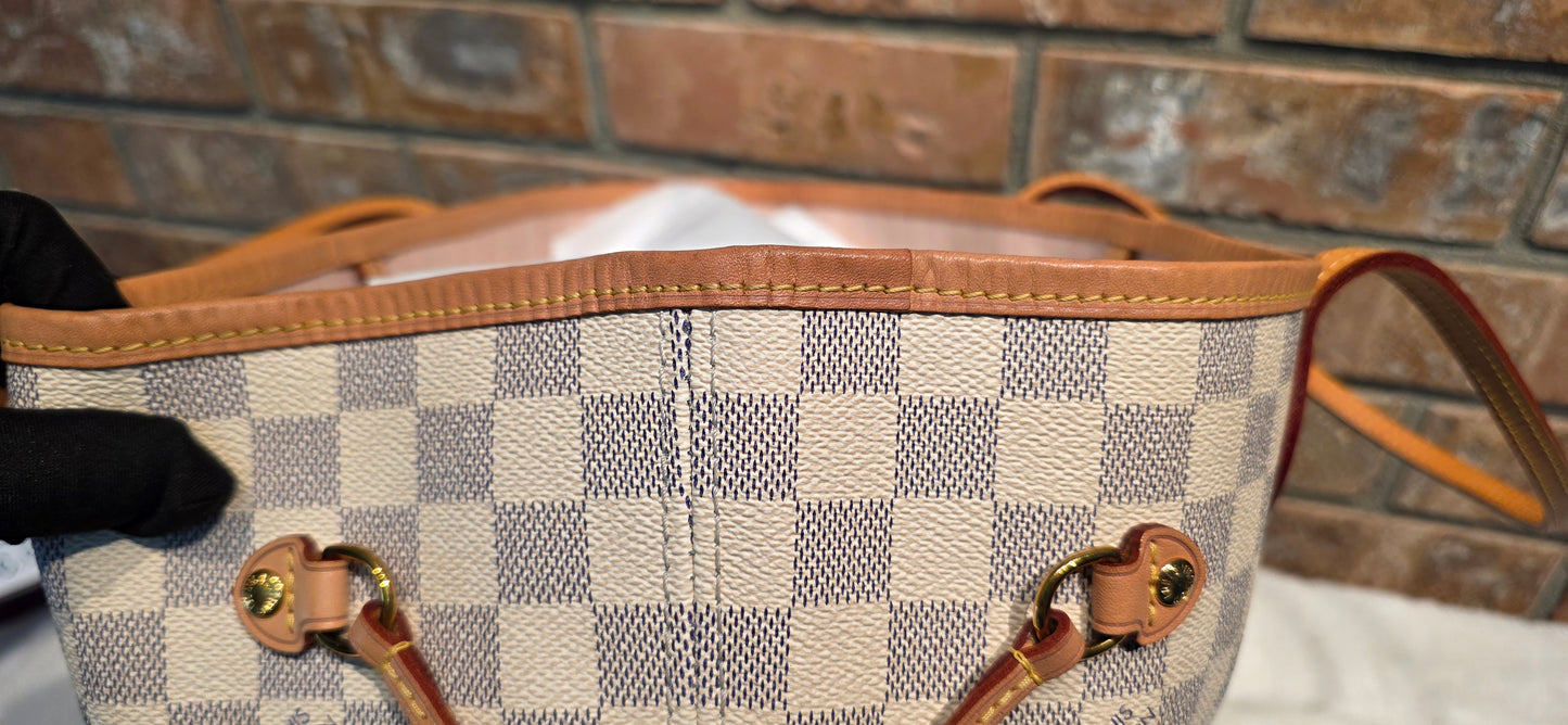 Authentic Louis Vuitton Neverfull MM Damier Azur (Bag Only)