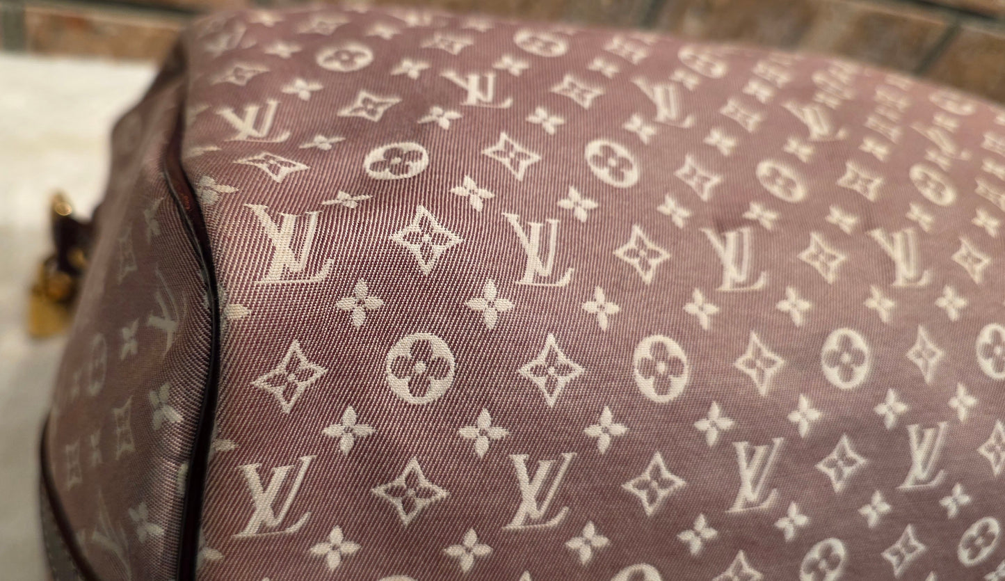 Authentic Louis Vuitton Speedy Bandouliere 30 Mini Lin (Sepia)