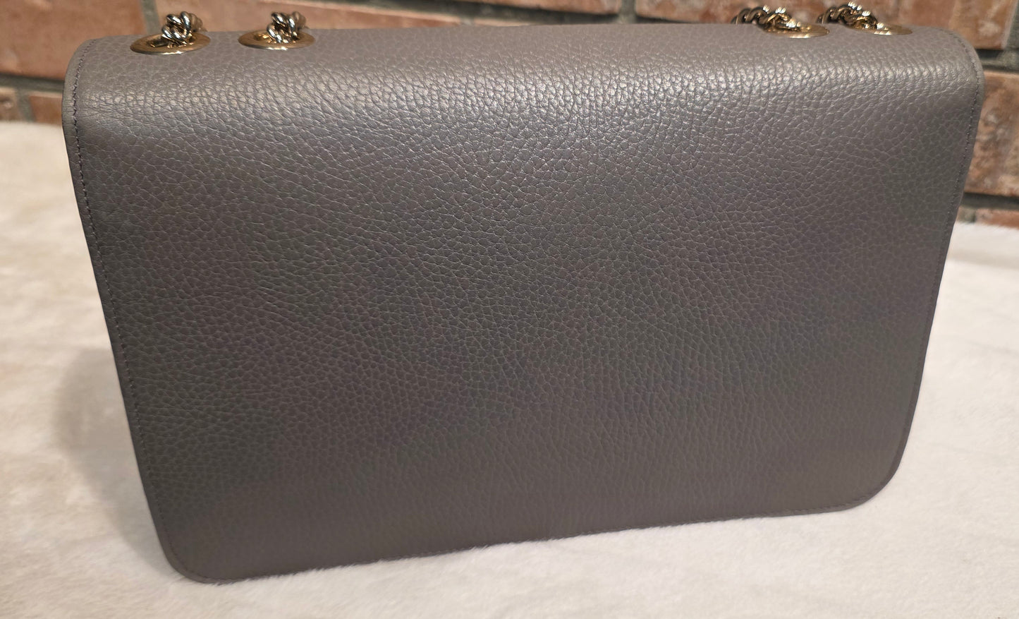 Authentic Gucci Interlocking GG Shoulder Bag in Gray