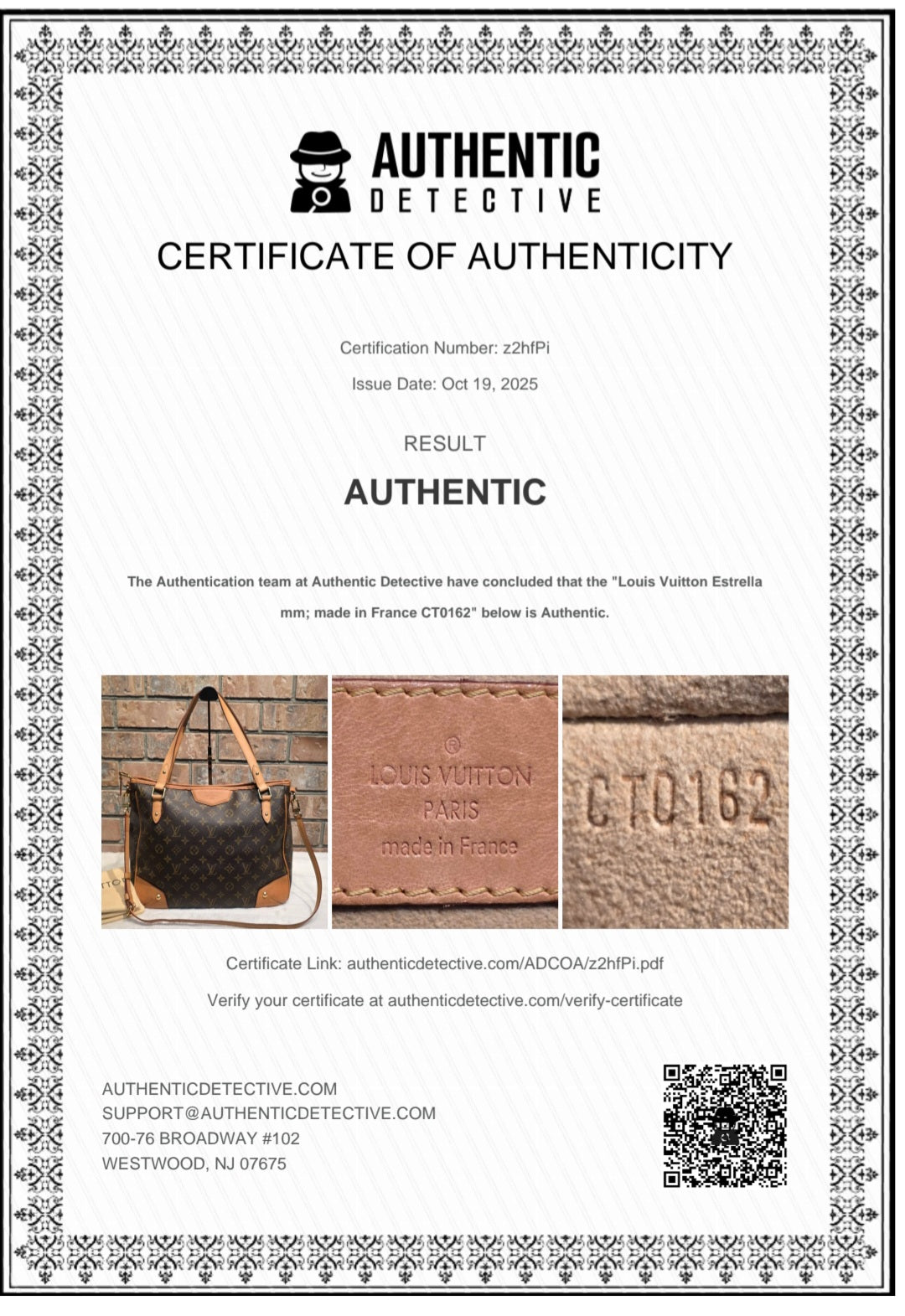 Authentic Louis Vuitton Estrella MM