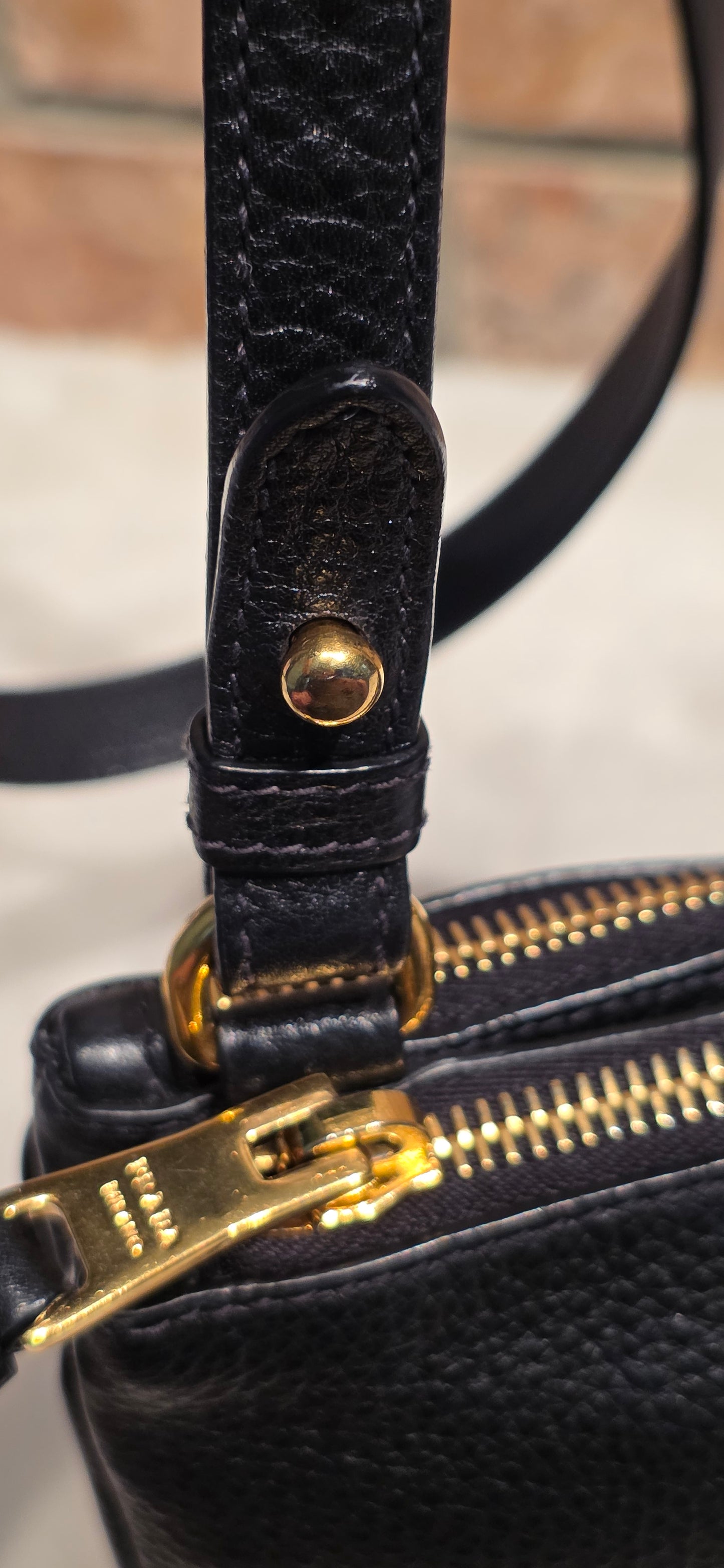 Authentic Prada Bandoliera Vitello Phenix Crossbody Bag