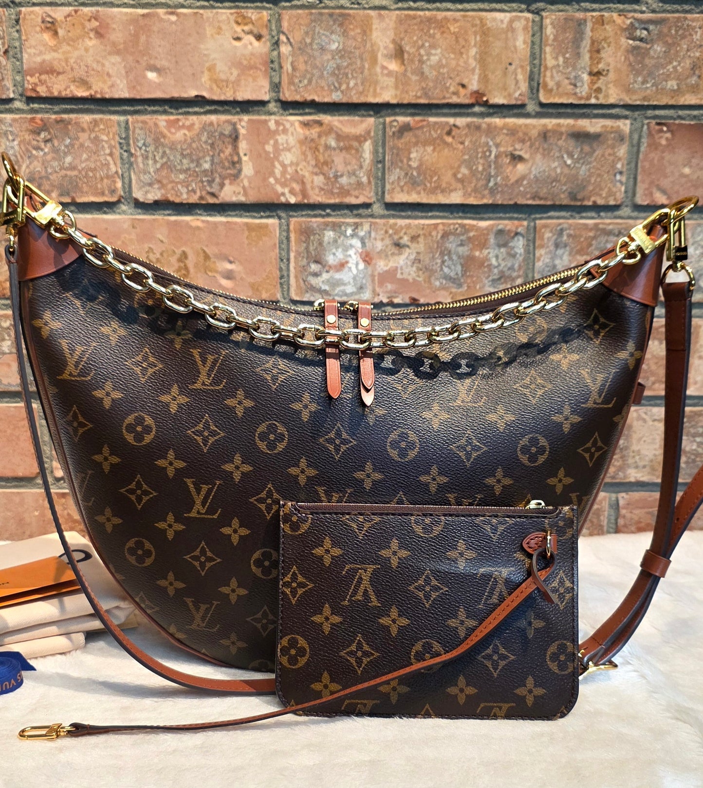 Authentic Louis Vuitton Loop Hobo with Pouch