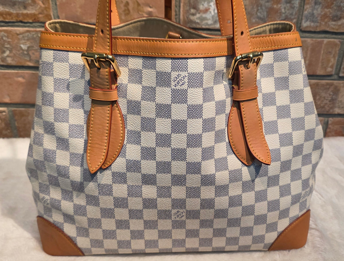 Authentic Louis Vuitton Hampstead MM Damier Azur