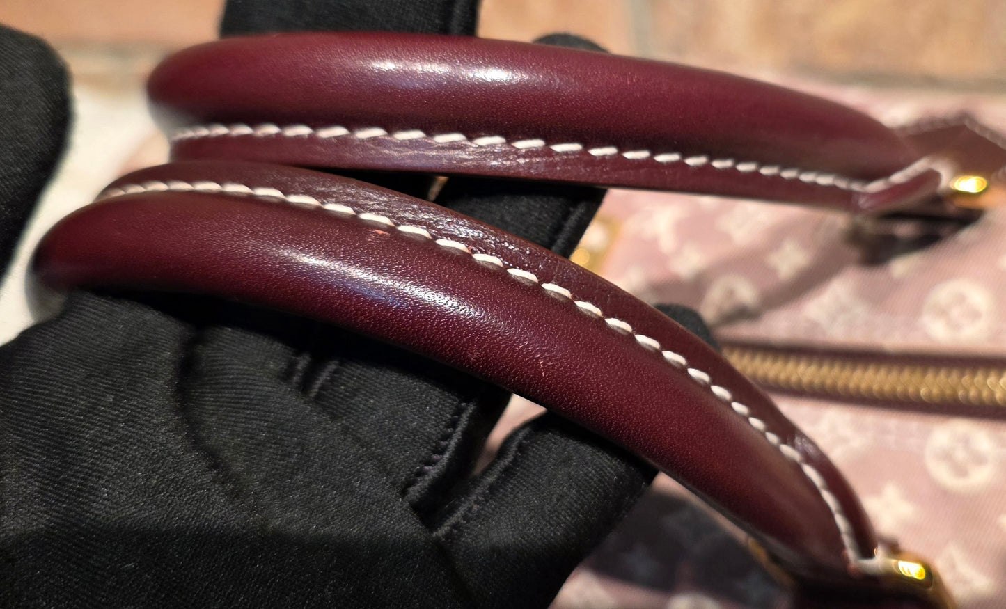 Authentic Louis Vuitton Speedy Bandouliere 30 Mini Lin (Sepia)