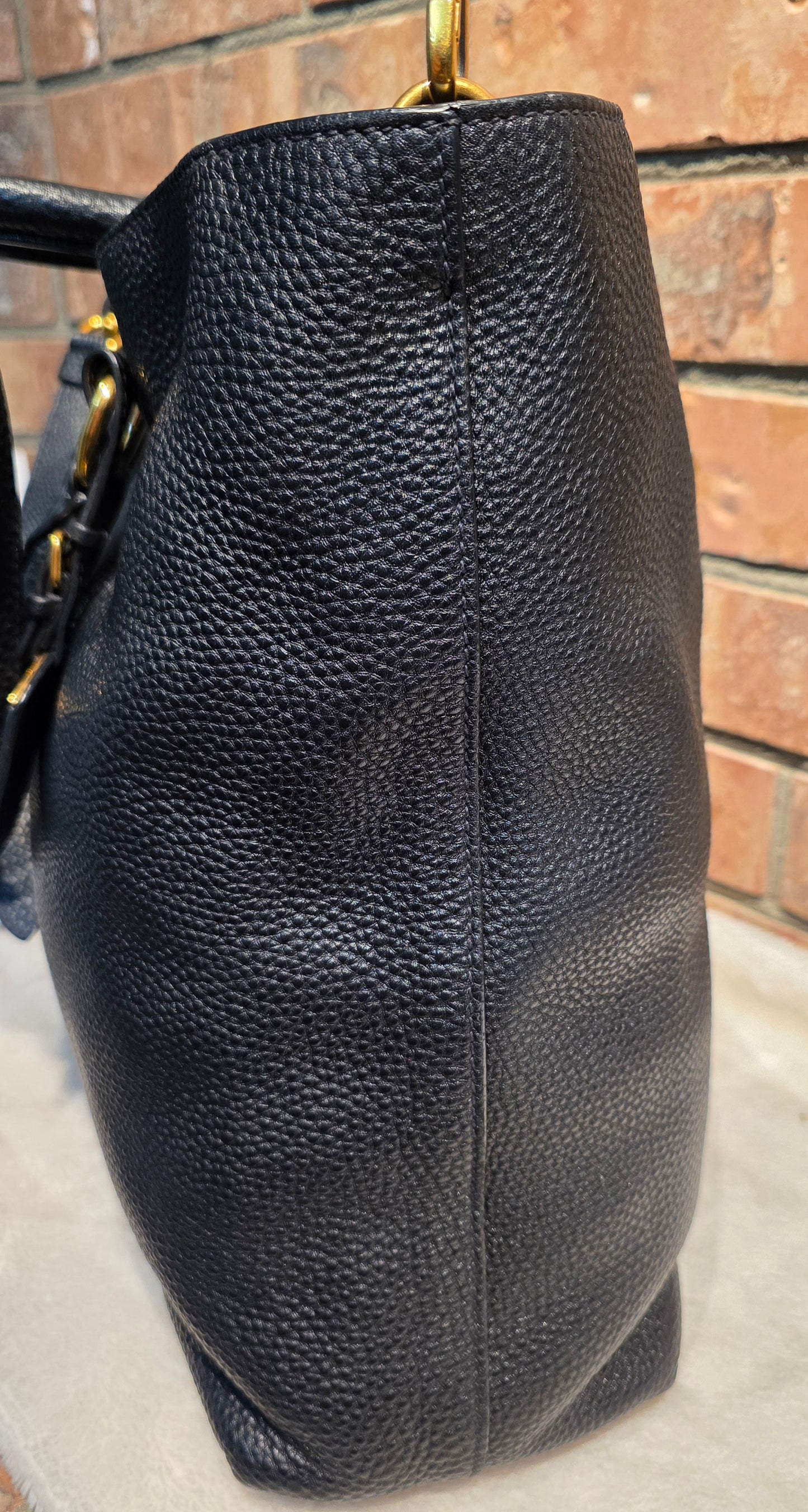 Authentic Prada Vitello Daino Leather Shopping Tote