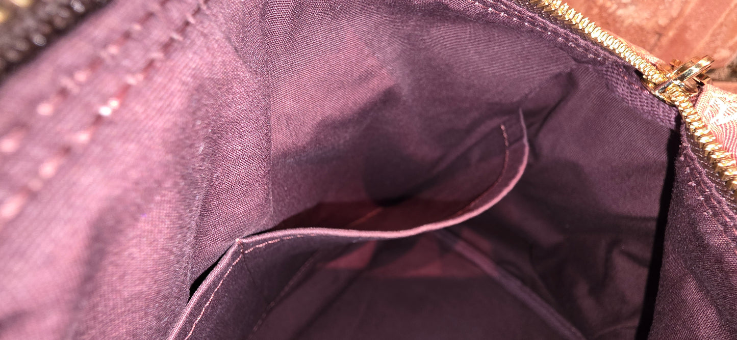Authentic Louis Vuitton Speedy Bandouliere 30 Mini Lin (Sepia)