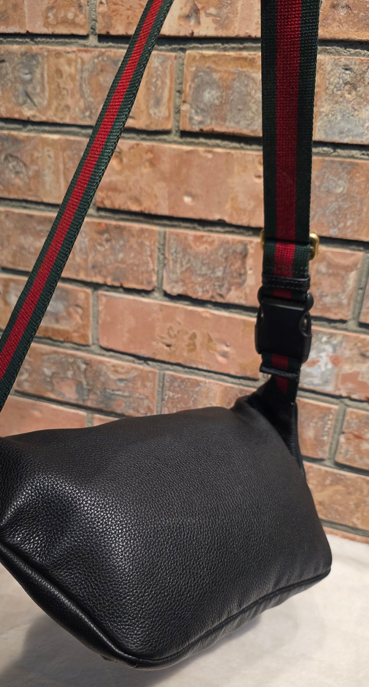 Authentic Gucci Logo Print Belt Bag - Large