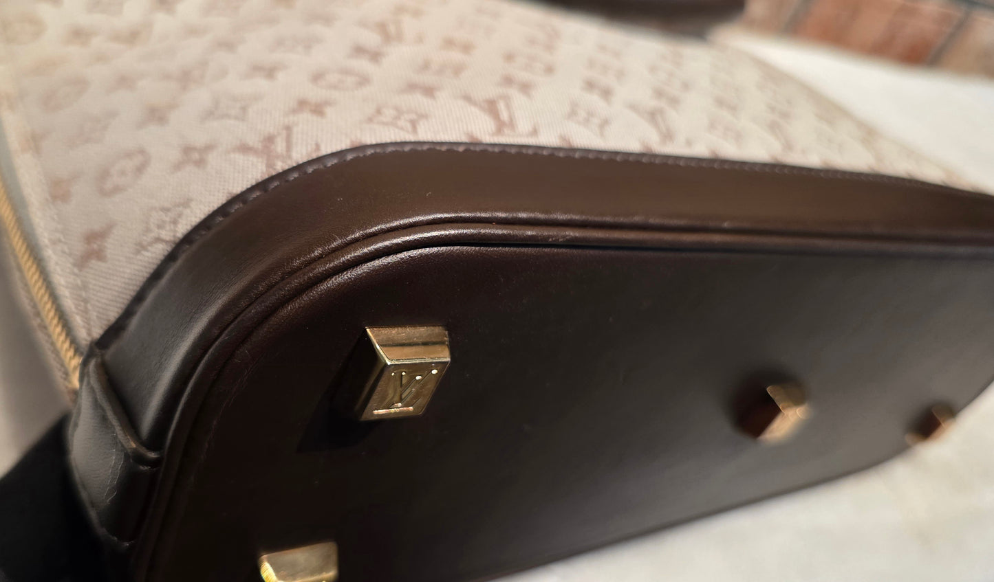 Authentic Louis Vuitton Alma Mini Lin Haut (Tall)