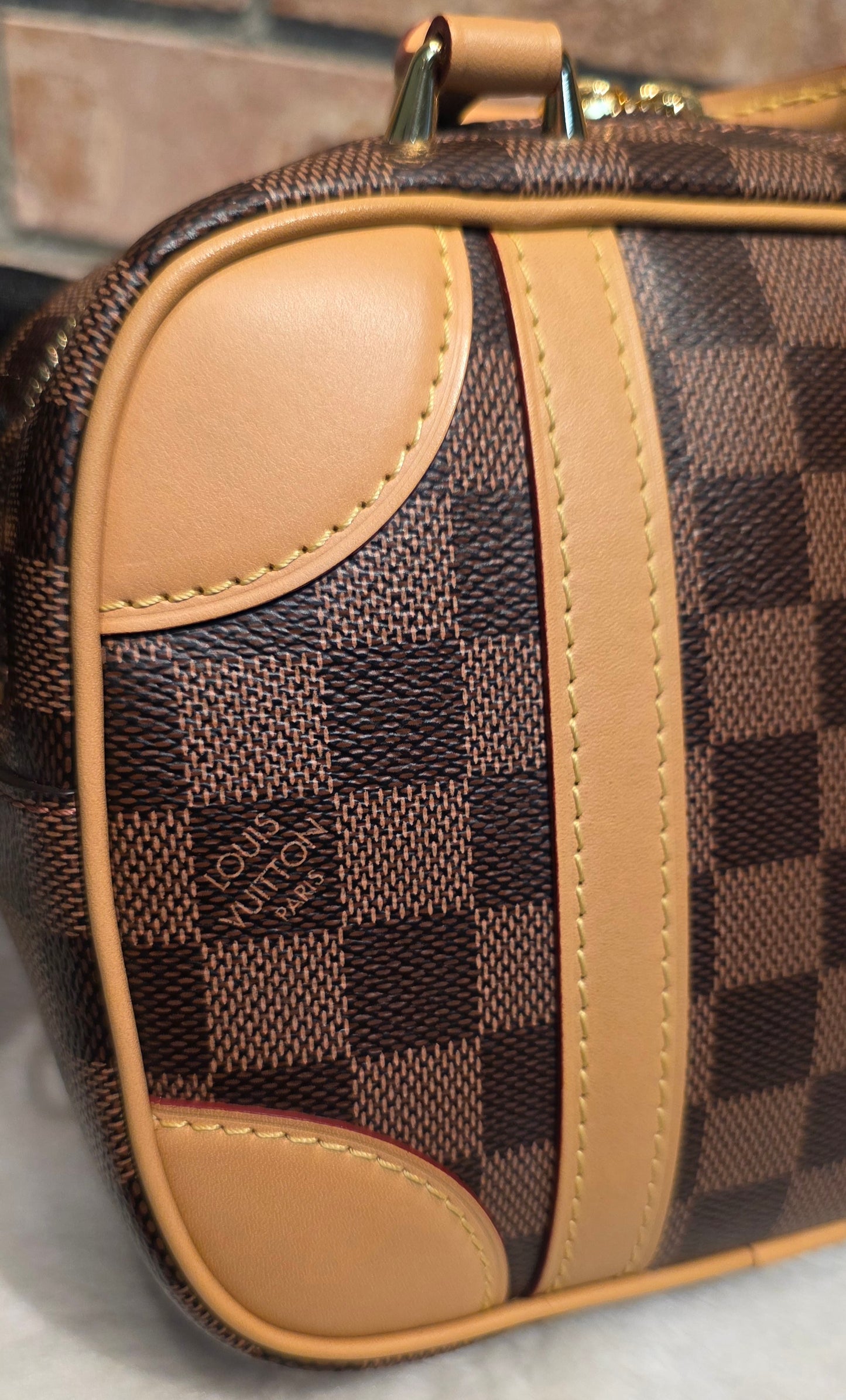 Authentic Louis Vuitton Valisette Souple BB Damier Ebene