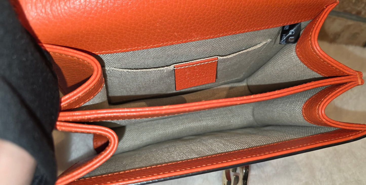 Authentic Gucci GG Interlocking Crossbody in Orange